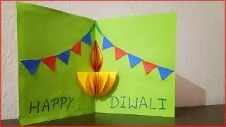 Diwali Pop-up Card Making for Kids Easy | Diwali Project for School [2021]