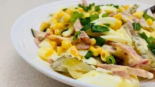 Sausage salad in 10 minutes