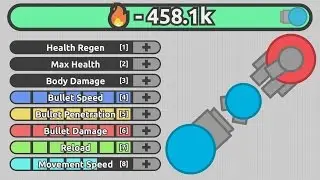 Diep.io FFA - The Unnamed Tank Glass Version - 458K Uncut Gameplay Glass Series