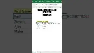 #shorts | Prefix in #Excel