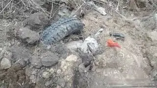 Лазаю по свалке в поисках металла.
