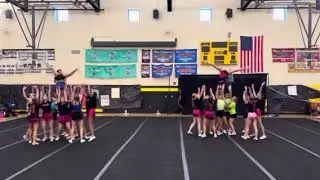 CLMS Cheer Cheerleading Pyramid Sequence for neon assembly, middle school cheer practice