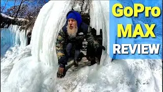GoPro MAX Review - Hiking Frozen Minnehaha Water Falls