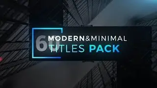 Free 60 Modern Minimal Titles Pack – After Effects Template 2019
