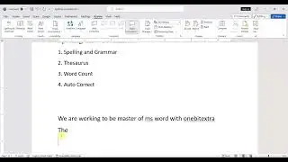 MS Word :Spelling , grammar, Thesaurus, word count  & auto correct in easiest manner with practical