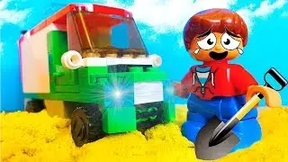 Мультик про МАШИНКИ для детей с игрушками - Машинка застряла