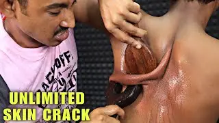 Head Massage & Neck Cracking | Back Massage with Lots of Skin Cracking | Spine Cracking | ASMR