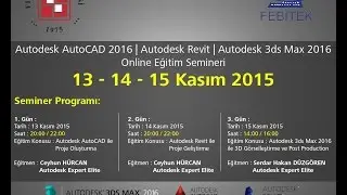 Fırat Üniversitesi -FEBİTEK - Eğitim Etkinliği 3.Gün-3ds Max 2016 ile 3D Görselleştirme