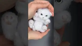 Мой пушистый любимчик - котенок из хлопок травка камтекс 
