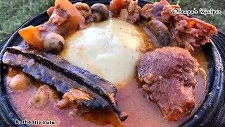 How To Make Authentic Fufu Without Using Powder Or Microwave. Fresh Ghana Cassava & Plantains Fufu!