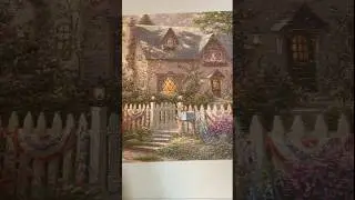 goodbye fairytale cottage 🧩 #puzzle #thomaskinkade #oddlysatisfying