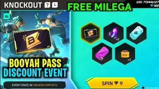 KNOCKOUT EVENT SPIN | KNOCKOUT EVENT FREE FIRE | NEW BOOYAH PASS SEASON 5 | NEW BOOYAH PASS FF