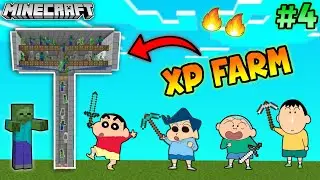 Shinchan made xp farm in Minecraft 😱🔥 | shinchan and his friends playing Minecraft 😂🔥
