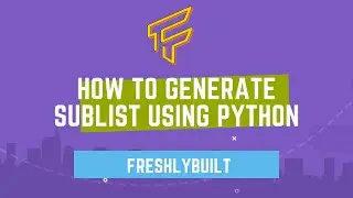 How to generate all subarray or list in the given list or array using python