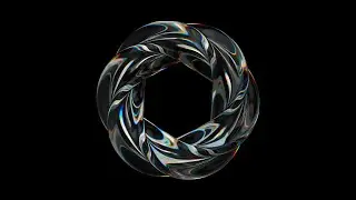 Glass Dispersion Animation in Blender. Cycles Render Engine. Abstract design animation.