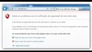 SOLUCION :EXISTE UN PROBLEMA CON EL CERTIFICADO DE