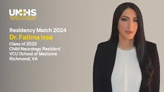 Dr. Fatima Issa '23 on Child Neurology Residency at VCU in Virginia