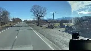 Солнечный декабрьский день на подъезде к Владикавказу