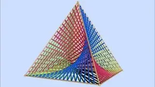 Square Pyramid 1 Doubly-Ruled Curve Stitching