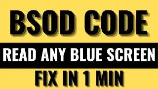 How to Read Any Blue Screen Error Code – BSOD Decoded (40 Seconds)