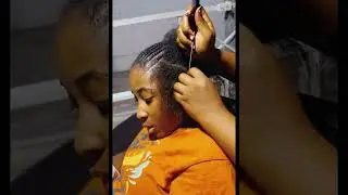 Making my baby girls hair.
