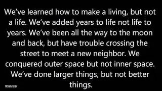 The Paradox of Our Time