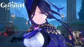 Navia and Clorinde VS Gardemeks Cutscene