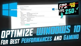 🔧 Windows 10 Optimization For Best Performance & Gaming ✅ More FPS, Fix Lag, Fix High Usage 2021