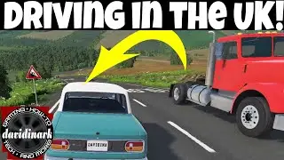 BeamNG Drive - Driving on LEFT in the UK with AI Traffic! Somerset UK Map Mod