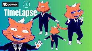 Making a Simple Character in Blender (timelapse)