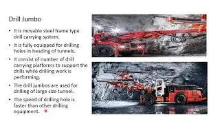 Tunnnel Engineering - Drilling Equipments and Explosives