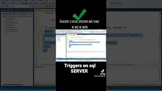 Triggers en SQL SERVER😎😎😎💻