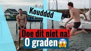 in ONDERBROEK in het water springen met 0 graden (600 subs special)