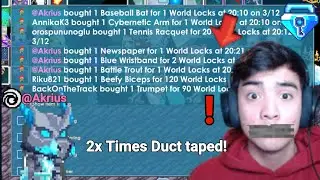 MOD Buying My Expensive ITEMS! + (GOT 2x Times Duct Taped) Ft. @Akrius - Growtopia
