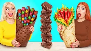 Desafío De Comida Real vs. De Comida Chocolate | Batalla Épica de Comida por Choco DO
