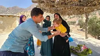 An unexpected meeting 😍 between Nilofar and Khosrow in Fatemeh's house/ Nomadic life documentary