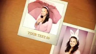 After Effects Template: Polaroid on table. Heart