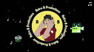 motion retro b logo with woman