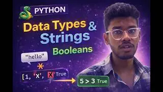 Python Data Types Tutorial | Strings and Boolean Explained 