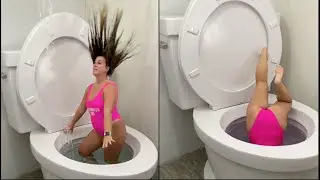 WORLDS LARGEST TOILET SWIMMING POOL WITH GIRLFRIEND