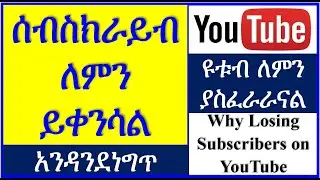 YT-71 ሰብስክራይብ ለምን ይቀንሳል | ሳብስክራይብ  | አንጨነቅ | losing subscribers | YouTube Subscriber Decreasing ዩቱብ