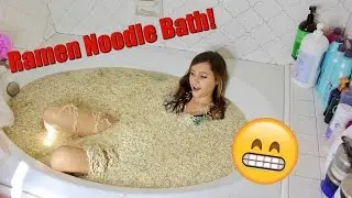 Bathing In 100 Packs Of Ramen Noodles! | Christina Crockett