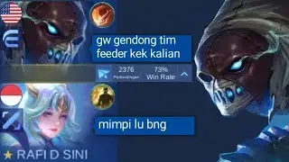 WHEN THE TOP GLOBAL GROCK GETS COCKY AND HAS TO CARRY THE TEAM SOLO IN A HARD GAME - MOBILE LEGENDS