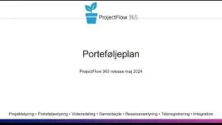 Porteføljeplan i ProjectFlow 365