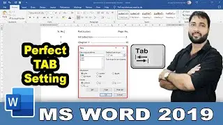 Perfect Tab Setting in MS Word 2019 in Hindi - Tabs Setting in Microsoft Word - Set Tab Alignment