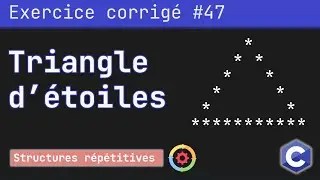 Corrected exercise 47: Program that allows you to draw a triangular frame | C language