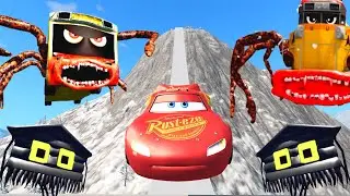 Cars Lightning Mcqueen vs DOWN OF DEATH || BeamNG Drive
