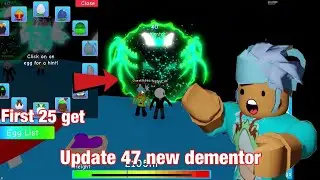 Roblox Bgs update 47😱 using the new secret dementor pet! *super rare*🎉(bubble gum simulator)