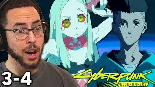David Joins the CREW! | CYBERPUNK EDGERUNNERS Episode 3 & 4 REACTION!!