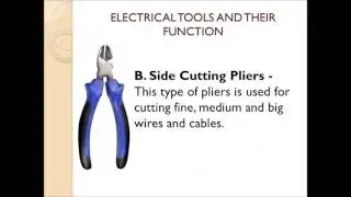 ELECTRICAL TOOLS AND ITS FUNCTIONS
